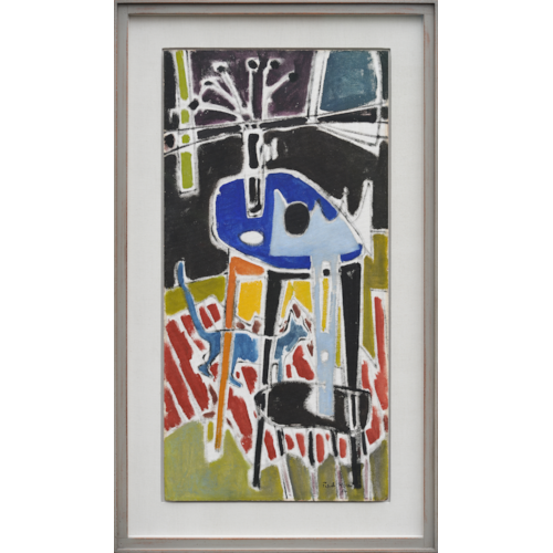 Blue Cat Under Table:1954